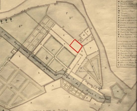 Plan du couvent des Annonciades (1785)